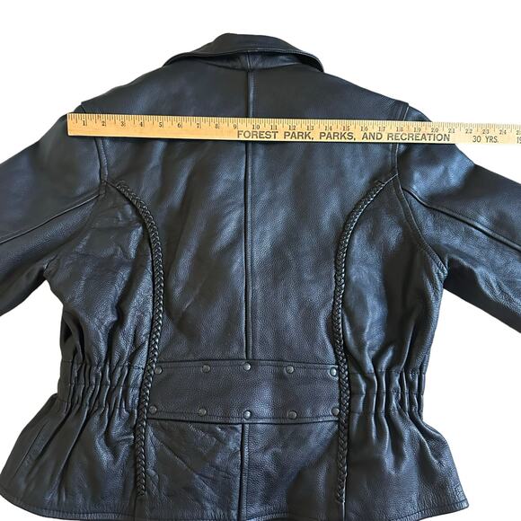 Bikers Dream Apparel Women L Black Leather Motorcycle Jacket Thinsulate Quilted - Picture 9 of 10